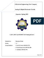 Department of Electrical Engineering (New Campus) : LAB 5: JFET and MOSFET (DC Biasing Review)