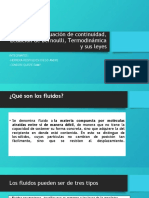 Fluido, Ecuación de Continuidad, Ecuación De