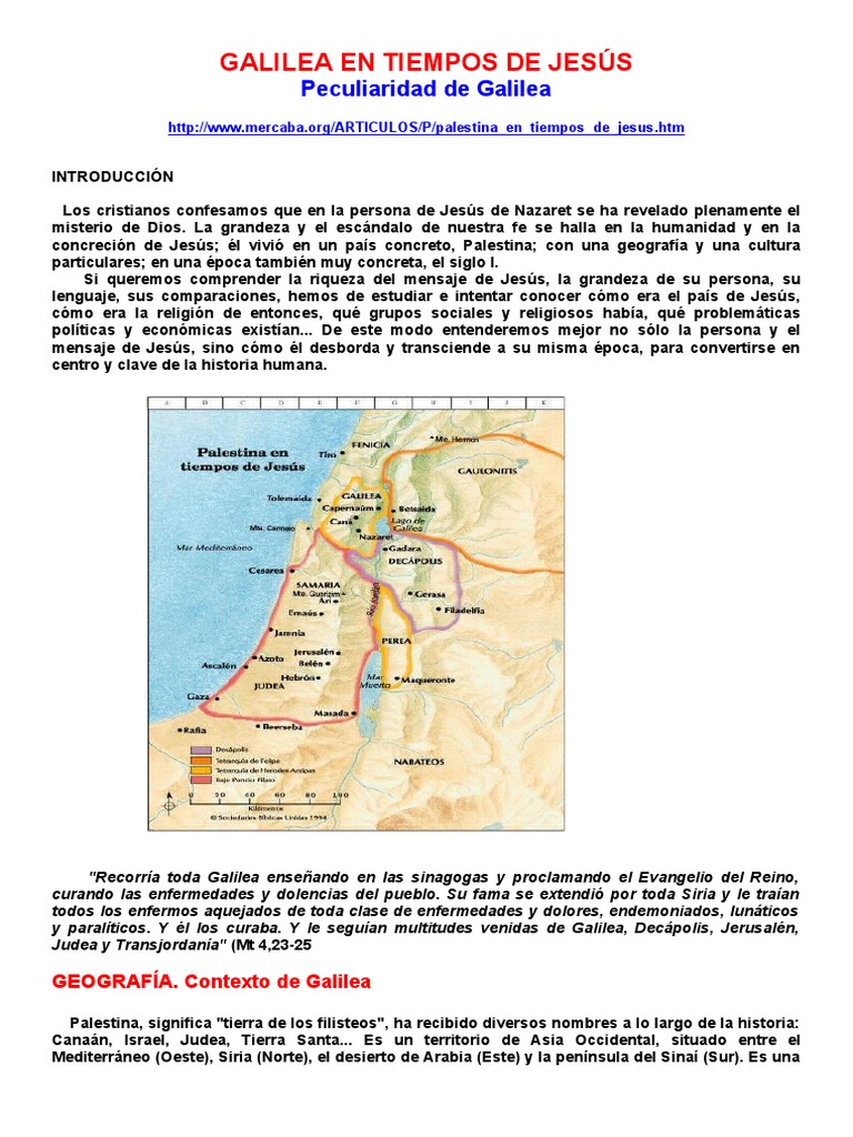 04 Galilea en Tiempo de Jesús PDF Jesús Religión y creencia