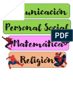 Comunicación Personal Social Matemática Religión