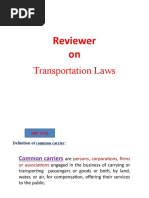 Reviewer On Transportaion Laws