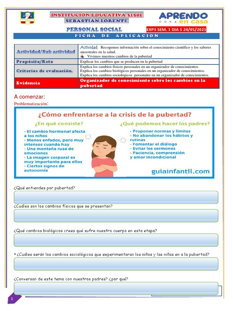 Cambios en la Pubertad: Guía para Niños | PDF | Pubertad | Adolescencia