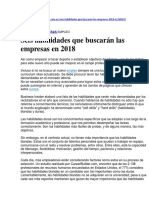 Seis habilidades que buscarán las empresas en 2018