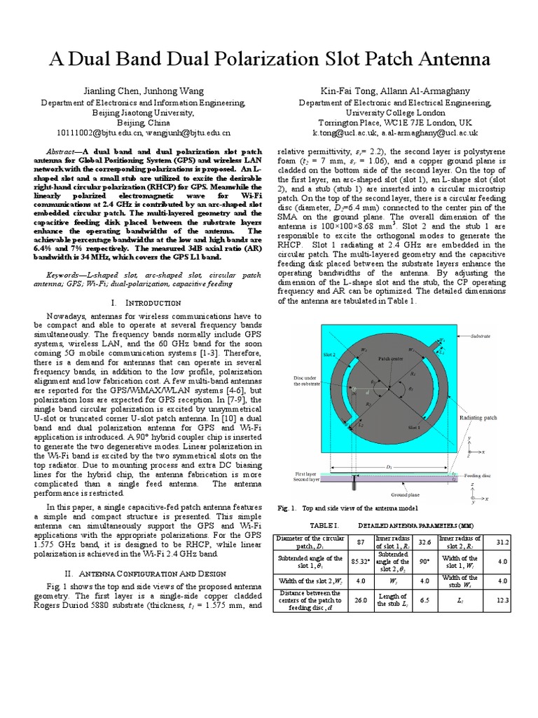 Tong-K - A Dual Band Dual Polarization | PDF | Antenna (Radio ...