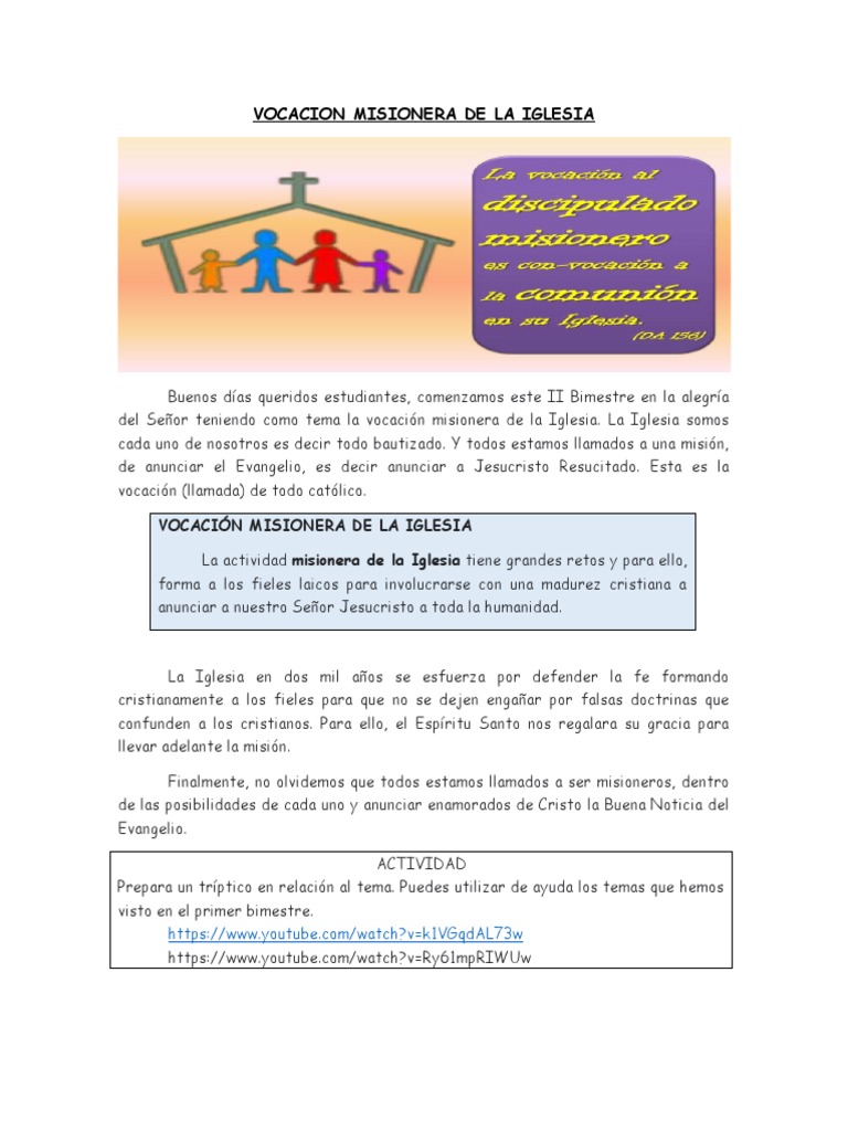 Vocacion Misionera de La Iglesia | PDF