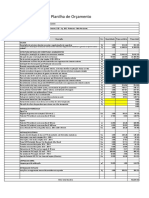 Planilha Orçamento Tcpo