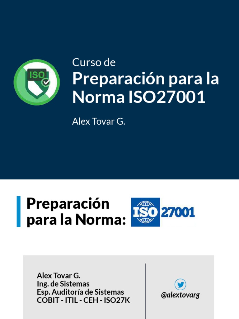 Presentacion Curso de Preparacion para La Certificacion en La Norma Iso ...