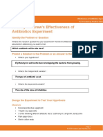 Activity 1.3 Drew's Effectiveness of Antibiotics Experiment: Identify The Problem or Question