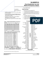 SLG8SP510: Clock Synthesizer For Intel Mobile PCI-Express Chipset