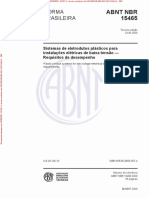 NBR 15465 de 062020 - Sistemas de Eletrodutos Plásticos para Instalações Elétricas de Baixa Tensão - Requisitos de Desempenho