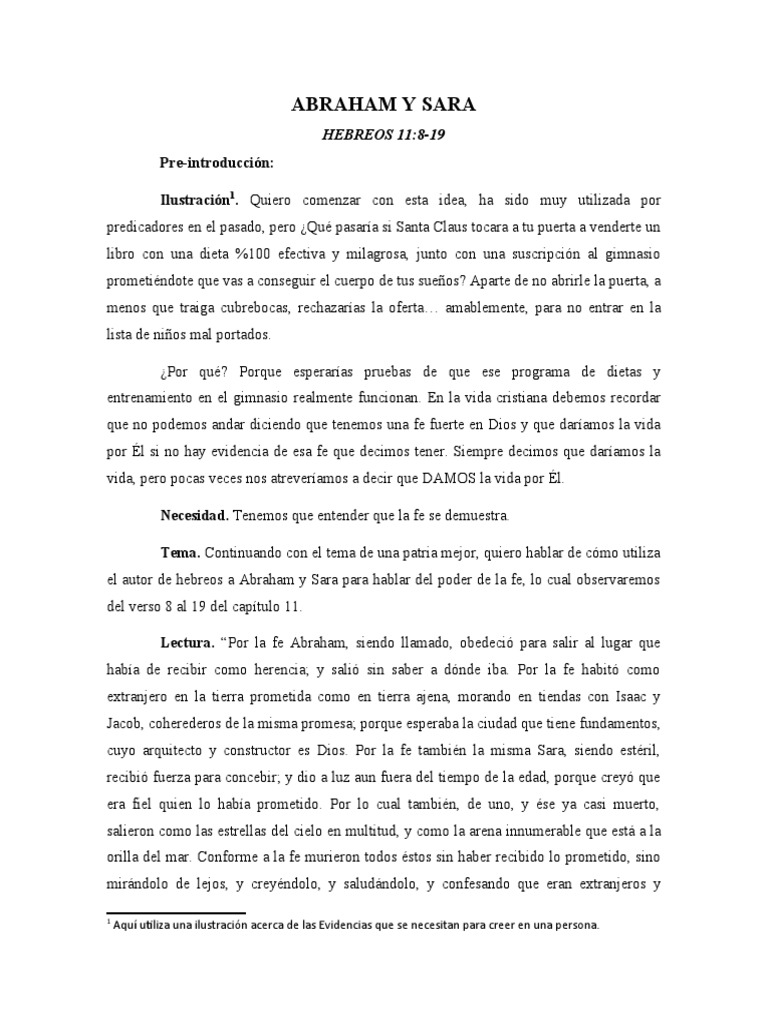 Fe y Obediencia de Abraham y Sara | PDF | Sarah | Abrahán