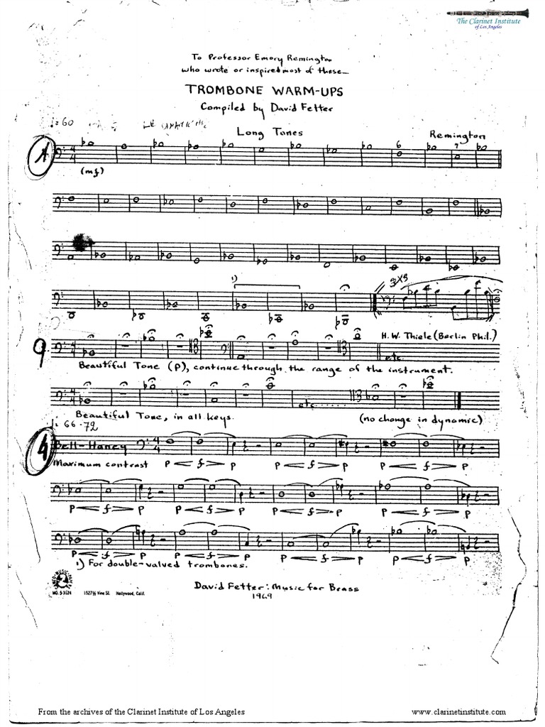 Remington Trombone WarmUps PDF