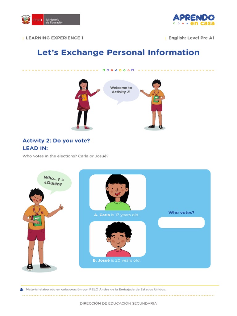 Exp1 Ebr Secundaria 1y2 Ingles Seguimos Aprendiendo 3prea1activity2
