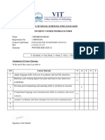 School of Social Sciences and Languages Student Course Feedback Form