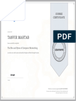 Tanvir Mahtab: Course Certificate