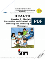 Health: Quarter 4 - Module 4b Prevention and Control of Cigarette Smoking and Drinking Alcoholic Beverages