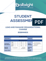 Student Assessment Booklet for BSBINN601 - LEAD AND MANAGE ORGANISATIONAL CHANGE