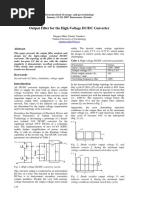 Output Filter For The High-Voltage DC/DC Converter