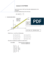 Lecture 4: 3-D TRUSS: Local X and Global X, Y and Z Axes