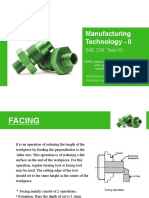 Manufacturing Technology - II: (ME 216: Test III)