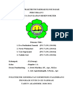 Laporan Farmakologi Dasar Percobaan 1 Membaca Dan Kajian Resep Dokter - Kel 2 Farmasi Reg 1A