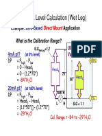 Closed Tank Level Calculation (Wet Leg) : Example: Application