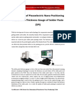 Application of Piezoelectric Nano Positioning Platform in Thickness Gauge of Solder Paste (SPI)