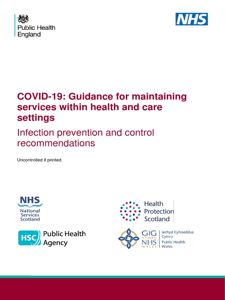 Infection Prevention and Control Guidance January 2021 | PDF | Personal ...