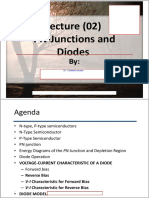 Lecture (02) PN Junctions and Diodes: By: Dr. Ahmed Elshafee
