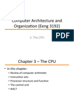 Computer Architecture and Organization (Eeng 3192) : 3. The CPU