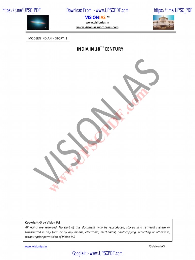 Vision IAS Modern History Notes PDF | PDF | Business | Computers