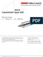 Relative Pressure Transmitter Type 520: Pressure Range - 1 ... 9 Bar / 0 ... 2.5 600 Bar
