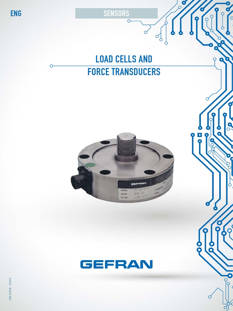 Load Cells and Force Transducers: Sensors | PDF | Mechanical ...