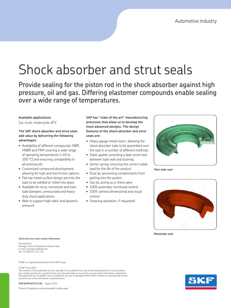Shock Absorber and Strut Seals | Download Free PDF | Pipe (Fluid ...
