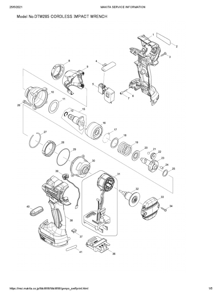 Makita dtw285 manual deals