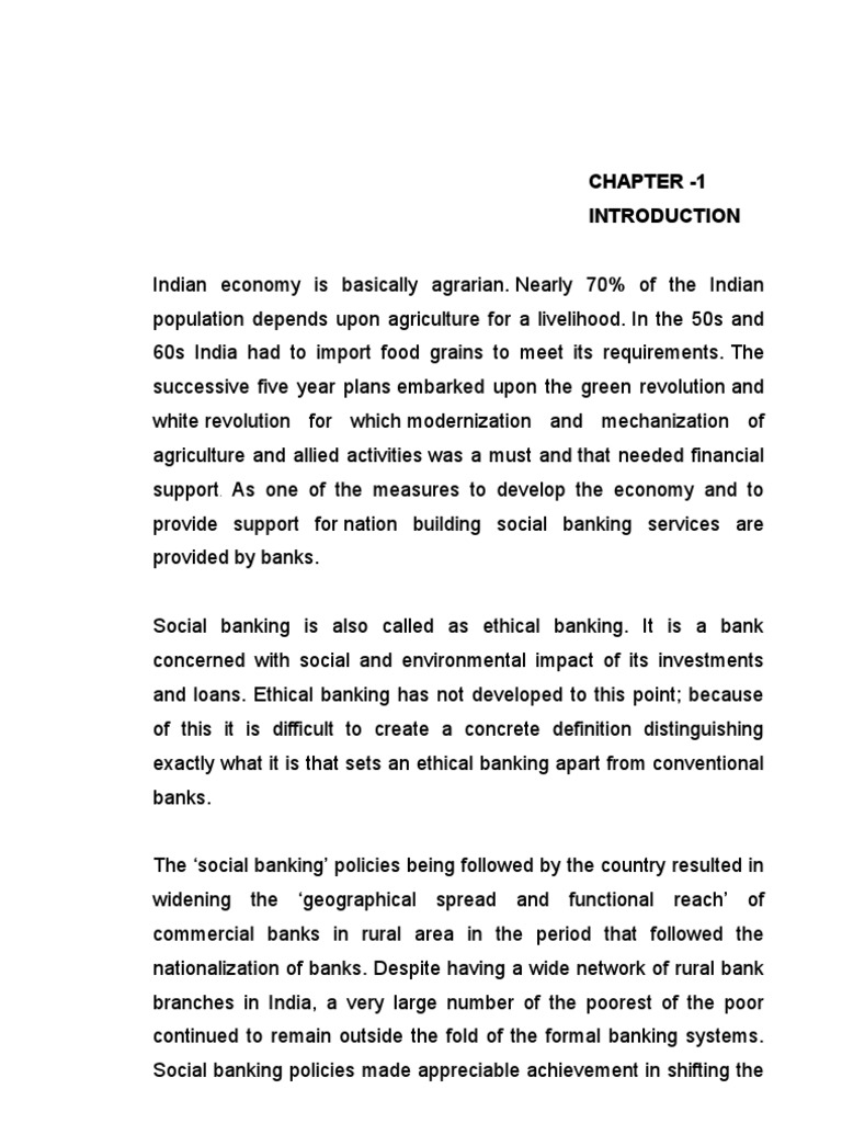 Social Banking in India: A Case Study | PDF | Business | Financial Services