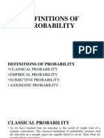 Definitions of Probability