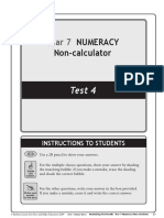 Year 7: Numeracy Non-Calculator