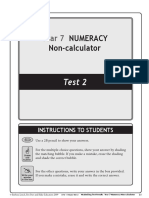 Year 7: Numeracy Non-Calculator