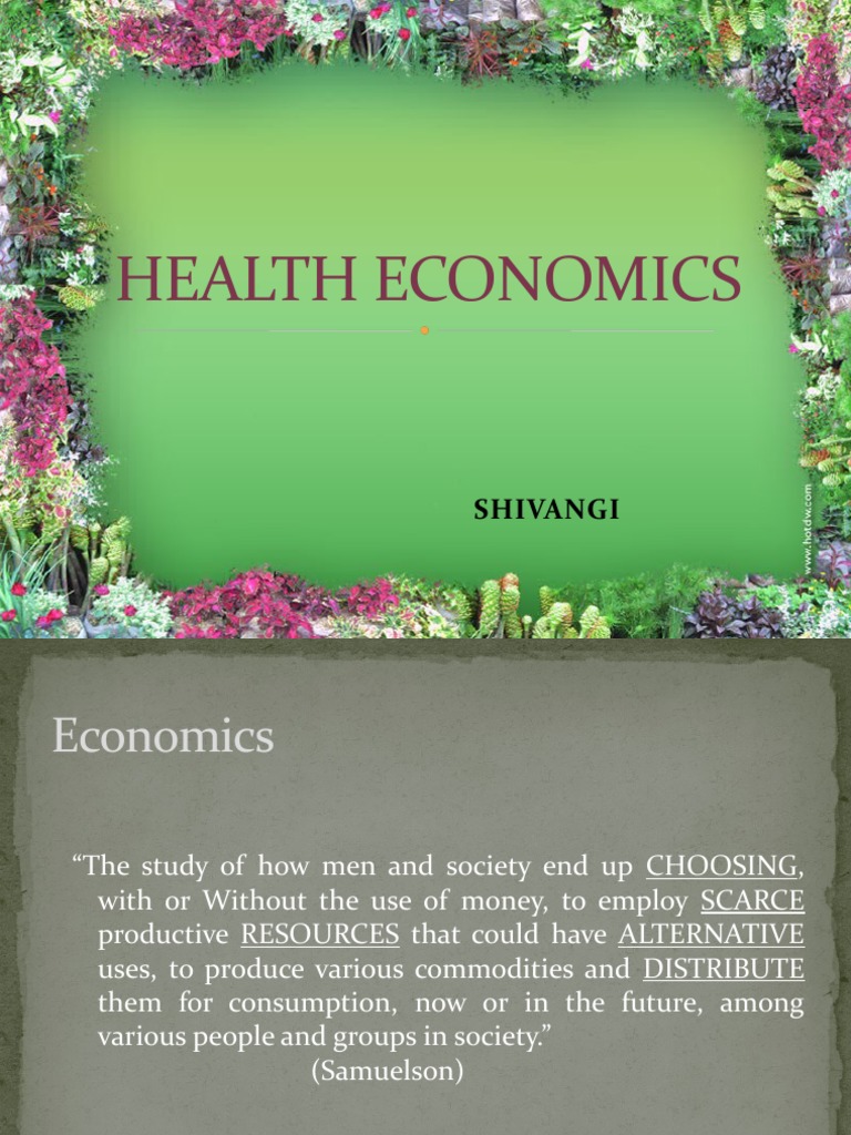 9 Health Economics PDF Health Economics Economics