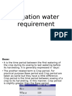 Irrigation water requirements and efficiency