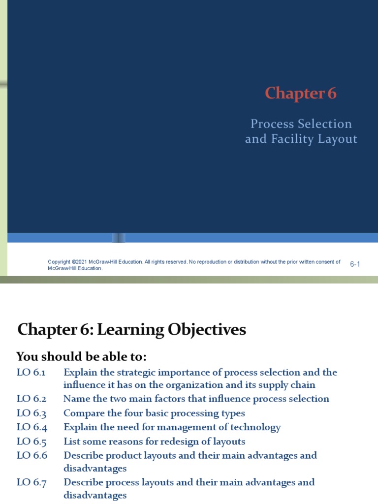 6 Process Selection and Facility Layout | PDF | Automation | Robot