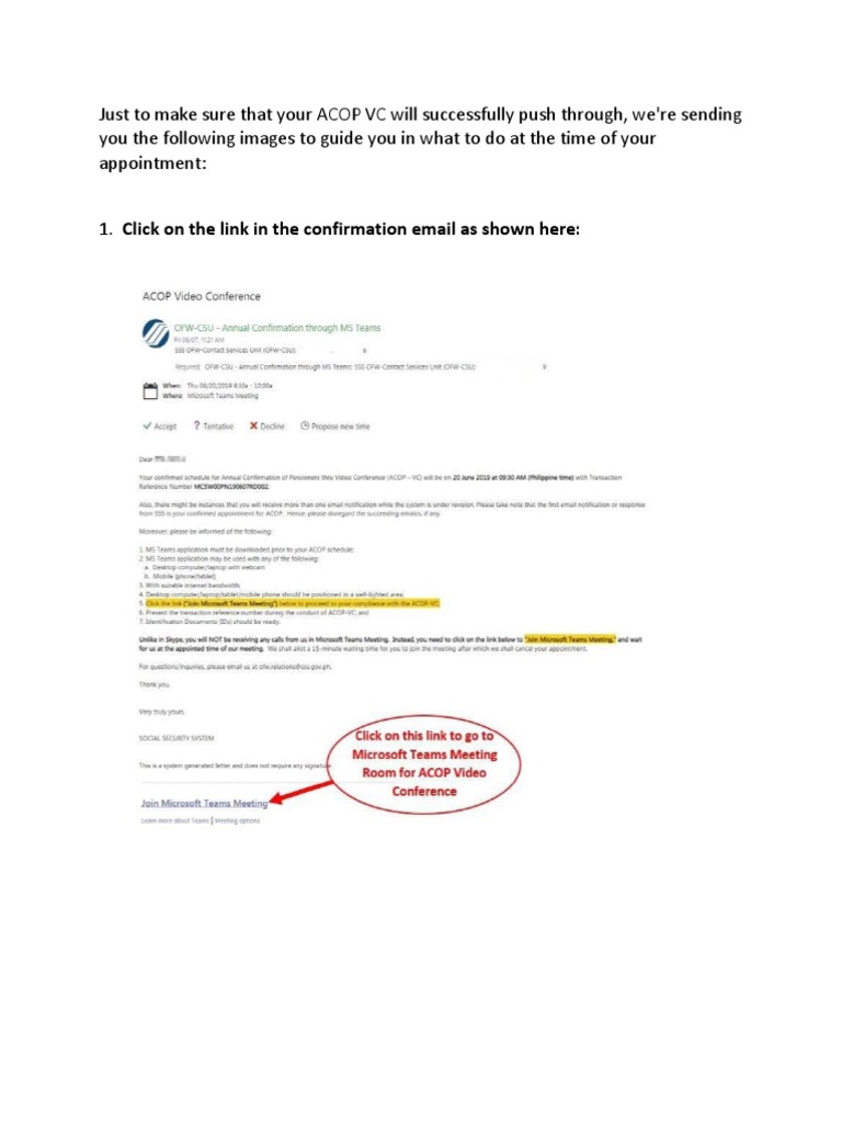 Guide To ACOP Video Conference PDF