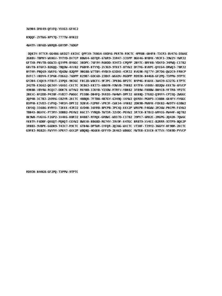 Windows Activation Keys List | PDF