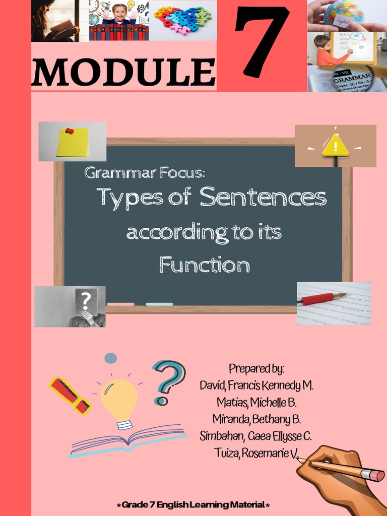 Types of Sentences According To Its Function PDF Question Sentence (Linguistics)