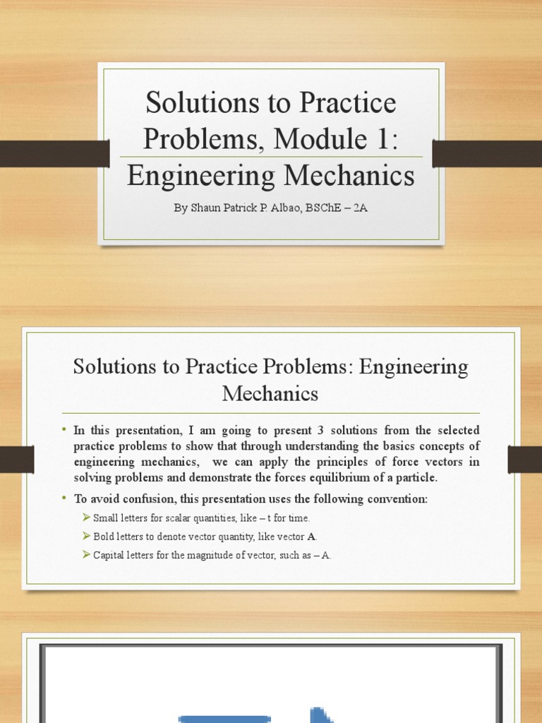 Engineering Mechanics Problem Solutions | PDF | Euclidean Vector ...