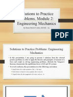 Solutions To Practice Problems, Module 2: Engineering Mechanics