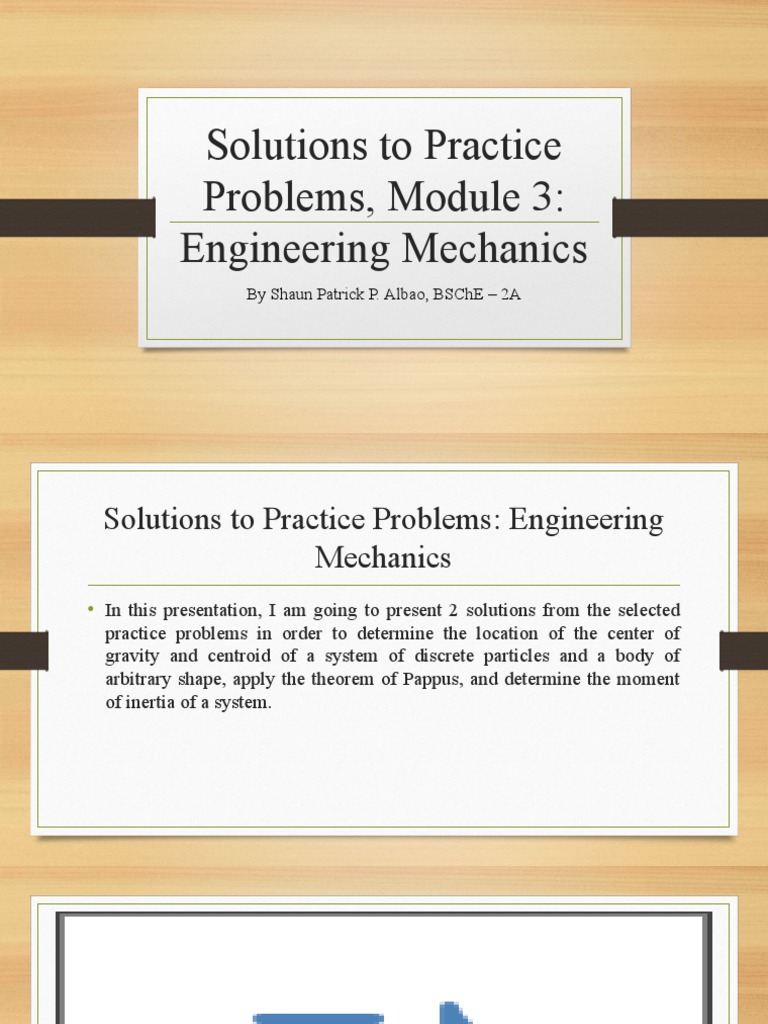 Engineering Mechanics Solutions Guide | PDF | Triangle | Area