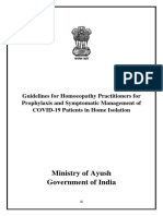 Revised Guidelines For Homoeopathy Practitioners For Prophylaxis and Symptomatic Management of COVID-19 Patients in Home Isolation