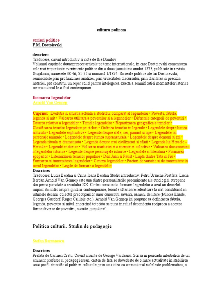 Editura Polirom | PDF